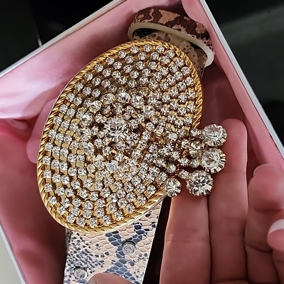 Cochni Python Gold Rhinestone Belt. NEW! - Picture 2 of 10
